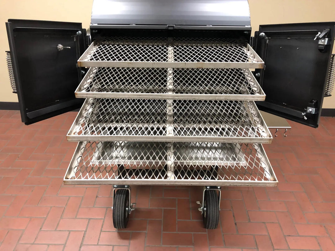 American Barbecue Systems Pit-Boss Smoker with Stainless Steel Flat Racks