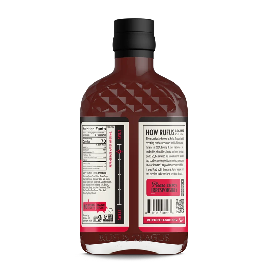 Rufus Teague Blazin' Hot Barbecue Sauce