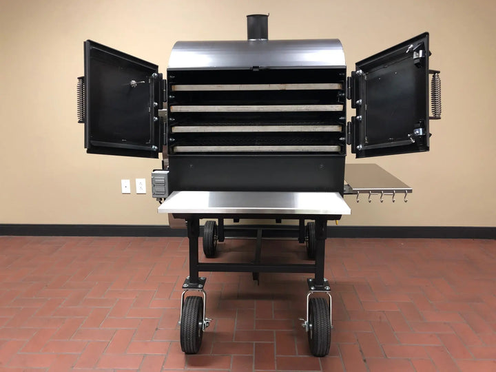 American Barbecue Systems Pit-Boss Smoker with Stainless Steel Flat Racks