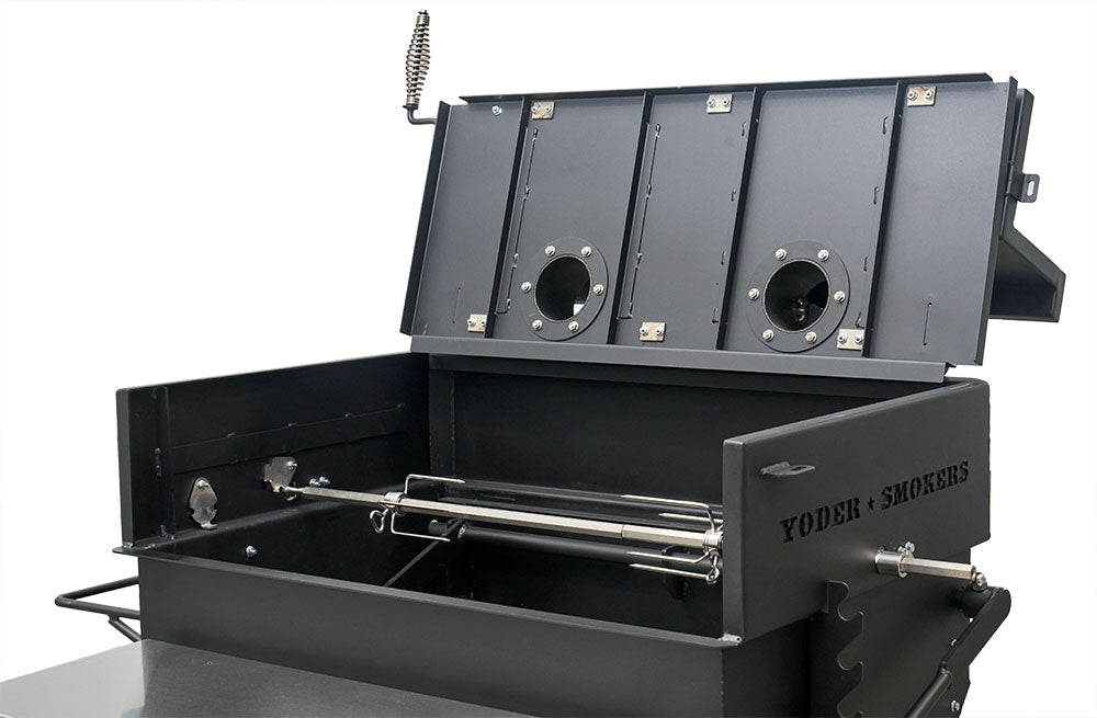 Yoder Smoker Flat Top Charcoal Grill Rotisserie Kit