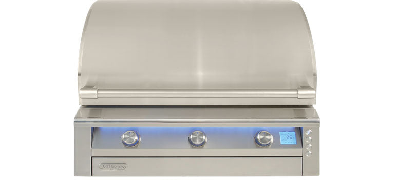 Alfresco 36" AIPG Intelligent Professional Built-In Gas Grill showcasing full stainless steel construction.