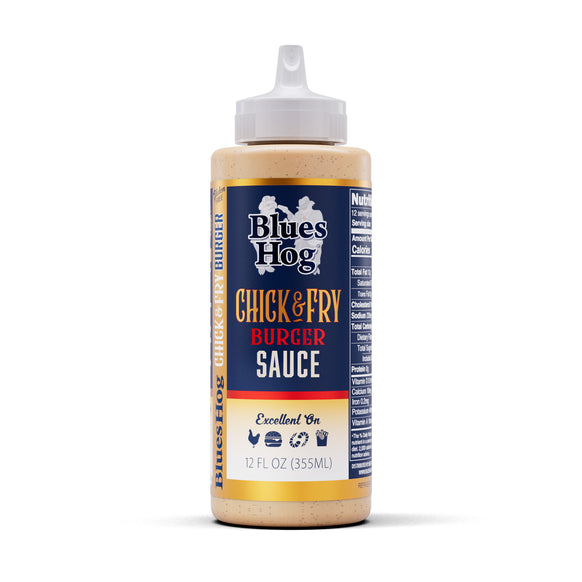 Blues Hog Chick & Fry Burger Sauce, 12 oz – Tangy & Creamy Dipping Sauce Perfect for Chicken, Fries & Burgers, All-Natural, No High Fructose Corn Syrup, Gluten-Free, Made in the USA | American Fire BBQ & Grilling Supply