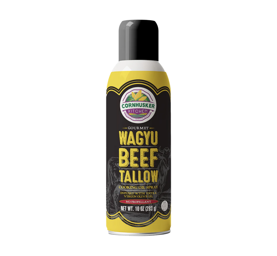 Cornhusker’s Wagyu Beef Tallow Spray – 10oz can for BBQ moisture and flavor