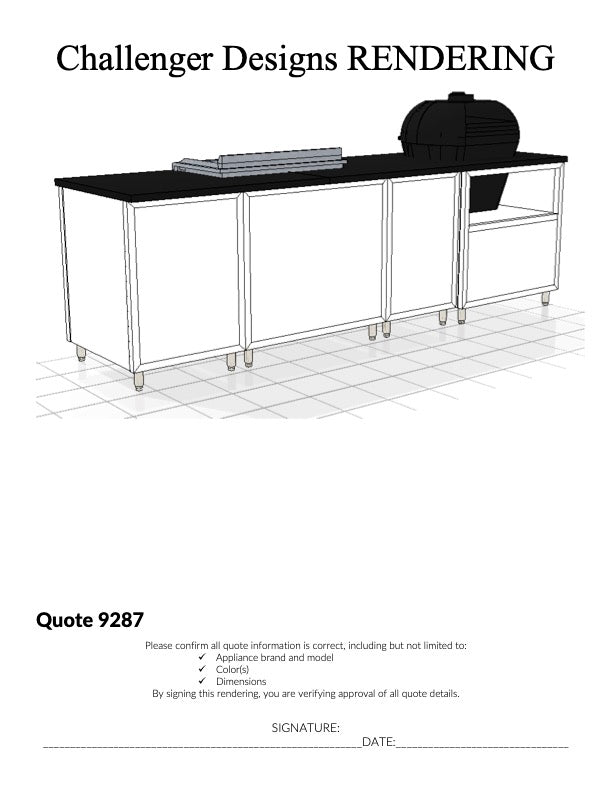 Challenger Designs Custom Outdoor Kitchen Island Quote 9287 Chris Persinger