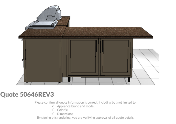 Challenger Custom Outdoor Kitchen Quote 50646REV3 Kyle Haulotte Project