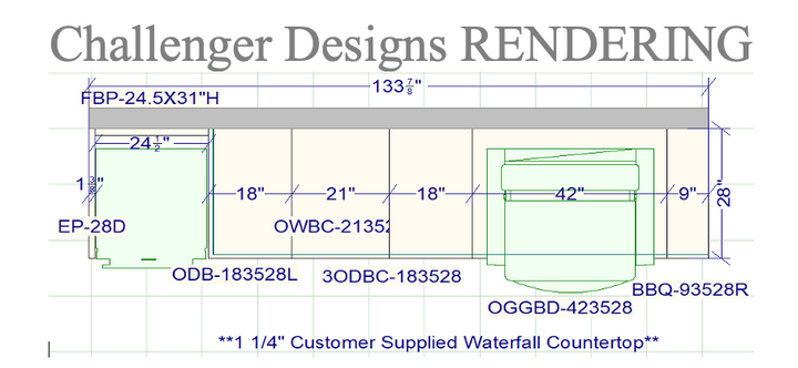 Challenger Custom Outdoor Kitchen Quote 50954g Tom Lauren Dobson Project