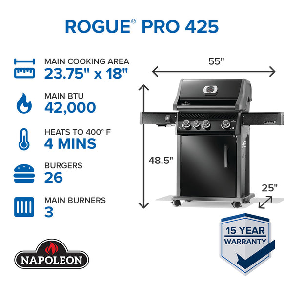 Napoleon Grills Rogue® PRO 425 SIB - Black