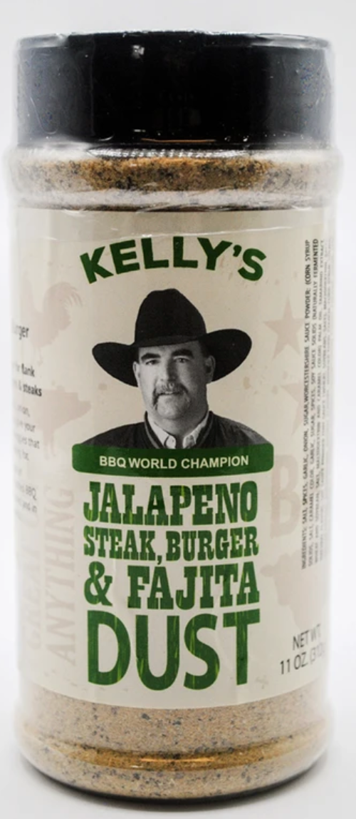 Kellys BBQ World Champion Jalapeno Steak, Burger & Fajita Dust