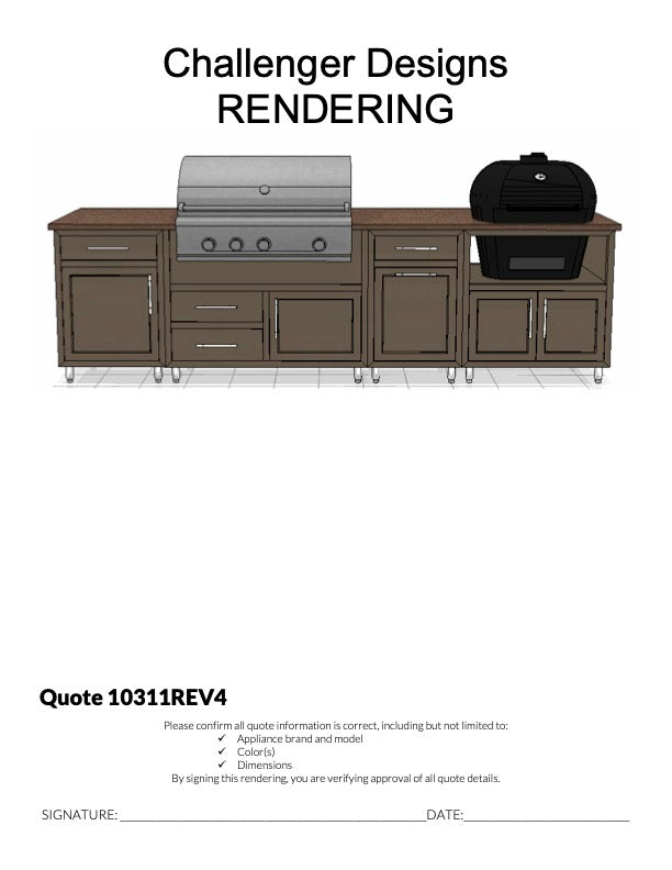 Challenger Design Custom Outdoor Kitchen Quote 10311Rev4