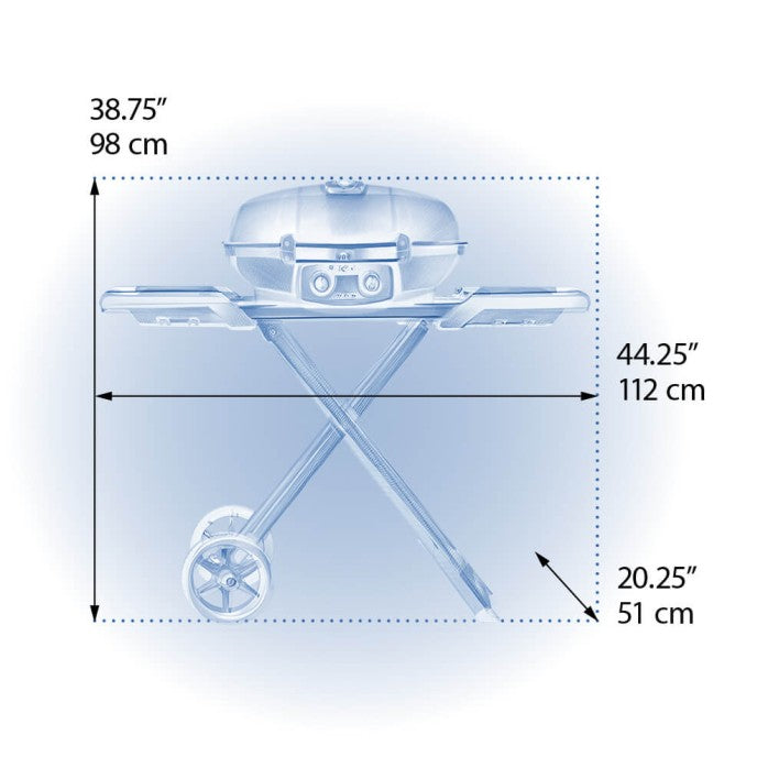 Napoleon Grills TravelQ™ 285X with Scissor Cart and Griddle, Red