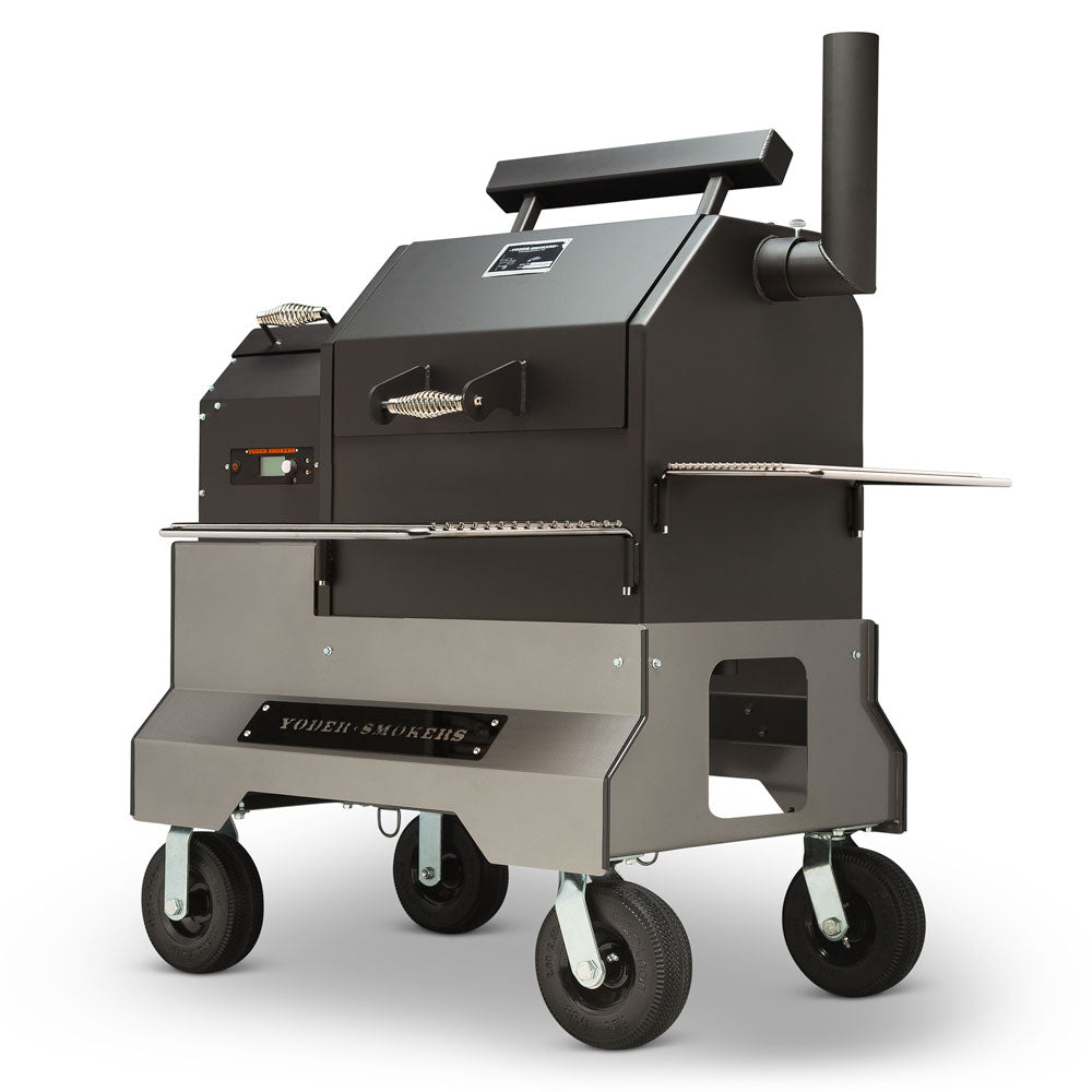 Yoder Smokers YS480S on Competition Cart with Storage Drawer