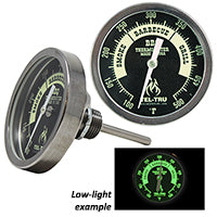 Tel-Tru Barbecue Thermometer, Black Glow Dial BQ300, 3