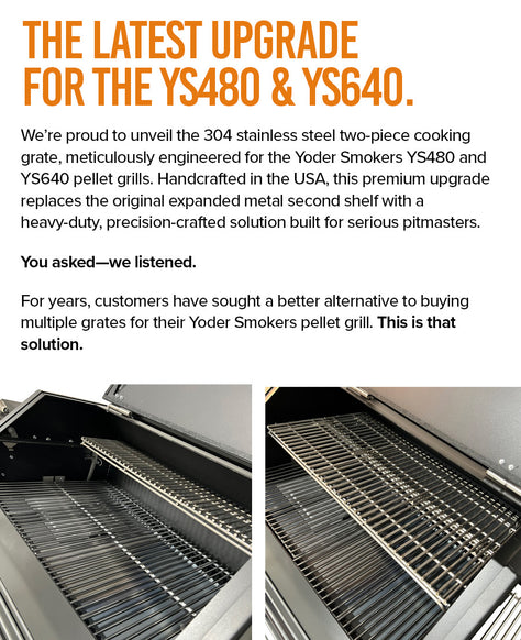 Yoder Smoker YS480 Stainless Steel 2 pc Cooking Grates