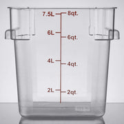 Choice 8 Qt. Square Food Storage Container | Clear