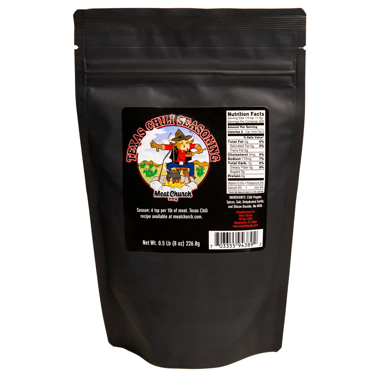 Meat Church Texas Chili Seasoning - Gluten & MSG Free