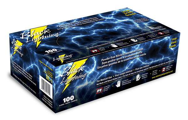 Black Lightning Nitrile Gloves