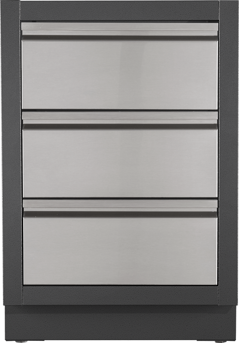 Napoleon Oasis Three Drawer Cabinet, Gray