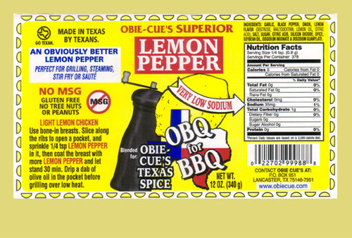 Obie Cue’s Lemon Pepper Rub