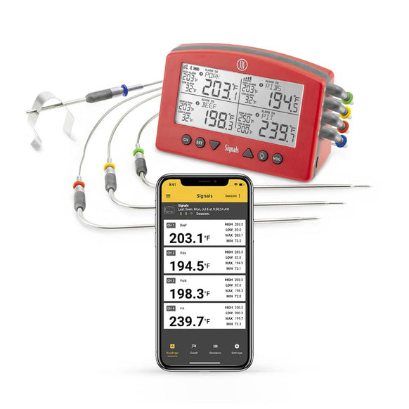 ThermoWorks Signals Wi-Fi & Bluetooth 4-Channel Thermometer