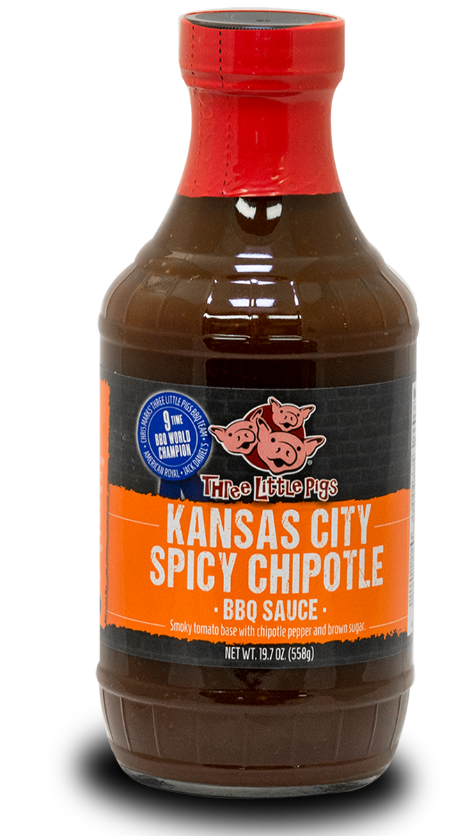 Three Little Pigs Kansas City Spicy Chipotle BBQ Sauce 19.5 oz.
