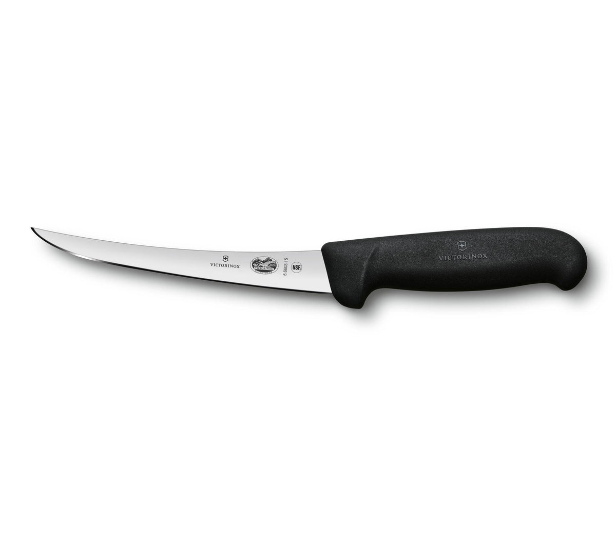 Victorinox 6'' Curved Flexible Blade Boning Knife (Black Fibrox Handle)